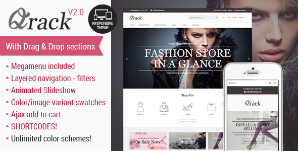 Qrack - Responsive Shopify Theme with sections icon