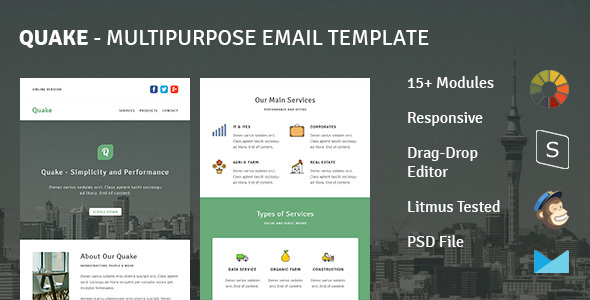 Quake - Responsive Email Template + Stampready Builder icon