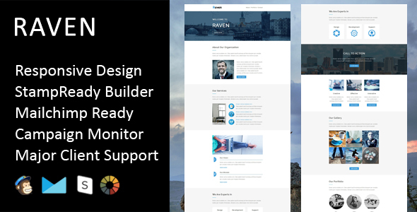 Raven - Multipurpose Responsive Email Template + Stampready Builder icon
