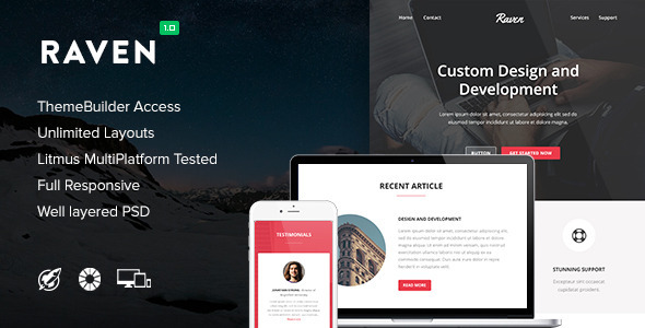Raven - Responsive Email + Themebuilder Access icon