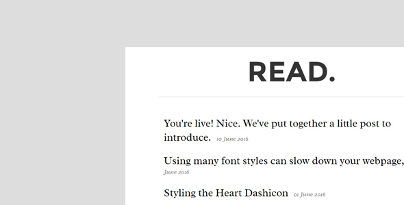 Read Personal Blogging Theme icon