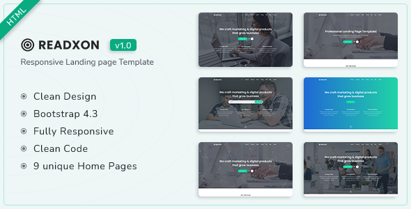 Readxon - Landing Page Template icon