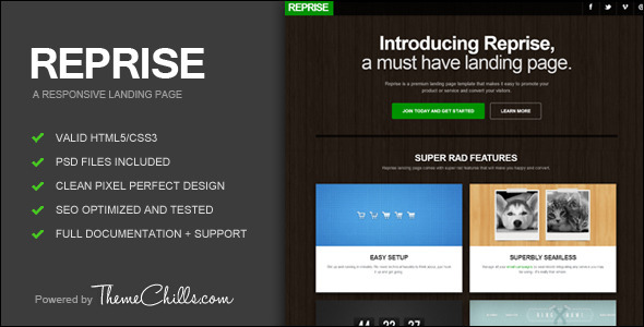 Reprise Responsive Landing Page icon
