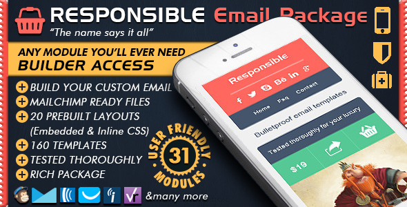 Responsive Email Builder - RESPONSIBLE - Mailchimp Editor Ready icon