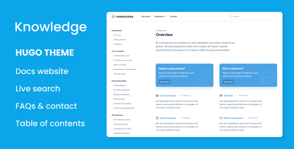 Responsive Knowledge Base & Docs Hugo Theme