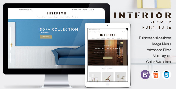 Responsive Minimalist Shopify Theme for Interior icon
