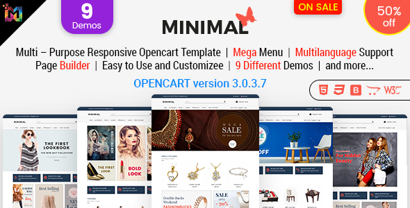 Responsive OpenCart 3 Theme Template - Minimal Fashion & Jewelry Store icon