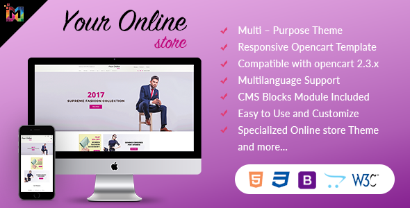 Responsive OpenCart eCommerce Theme - Fashion icon