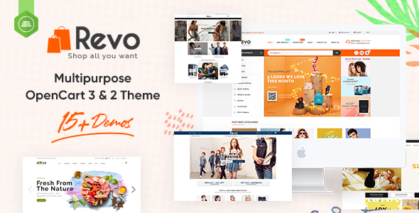 Revo - Drag & Drop Multipurpose OpenCart 3 & 2.3 Theme with 15 Layouts Ready icon