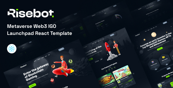 Risebot - Metaverse IGO Launchpad React Template icon