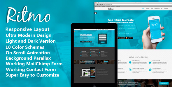 Ritmo - Mobile App Landing Page HTML5 Template icon