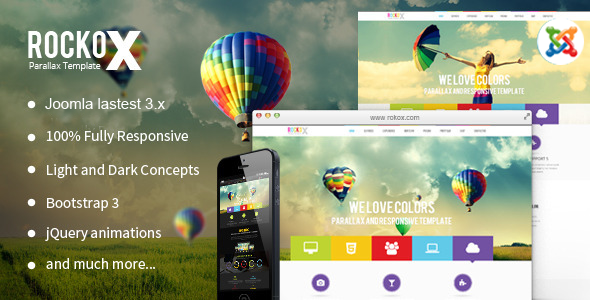 RockoX - One Page Parallax Joomla Virtuemart Template icon