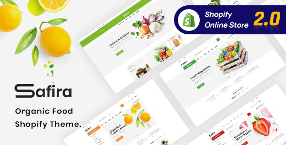 Safira – Clean Organic Food Store Shopify Theme icon