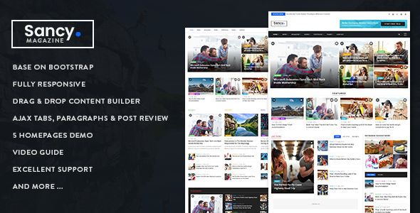 Sancy - Responsive Magazine News Drupal 9.5 Theme icon