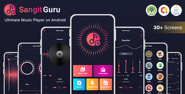 SangitGuru - Music Player, Ringtone Maker, Voice Recorder & Radio Streaming Android App icon