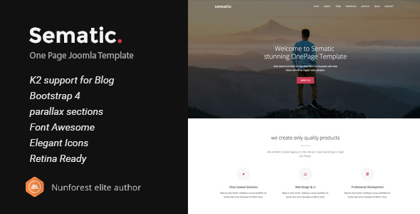 Sematic - One Page Joomla Template icon