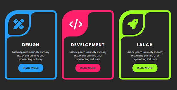 Services Card - Inverted Border Radius HTML CSS icon