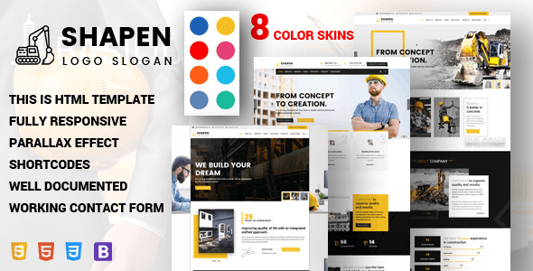 Shapen - Construction Drupal 9 Theme icon