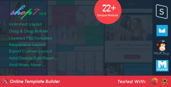 Shop7 - Ecommerce Email + Drag & Drop Builder icon