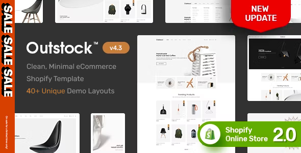 Shopify - Outstock Clean, Minimal , Drag & Drop icon