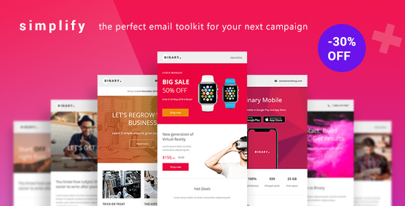 Simplify - Responsive Notification Style Email Newsletter Template icon