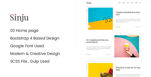 Sinju - Responsive Blog and Magazine Ghost Theme icon