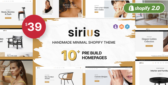 Sirius - Handmade Minimal Shopify Theme Store for Dropshipping icon