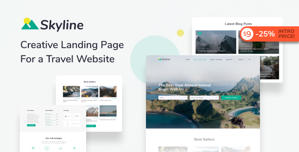 Skyline - Travel Agency HTML Landing Page Template icon