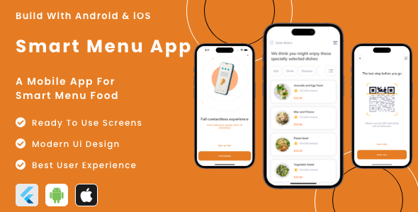 Smart Menu Food App - Flutter Mobile App Template icon