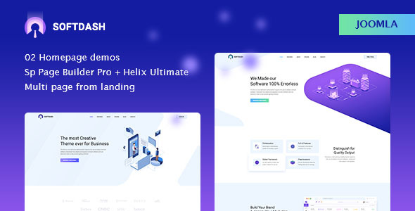 Softdash - Creative SaaS and Software Joomla 4 Template with Page Builder icon