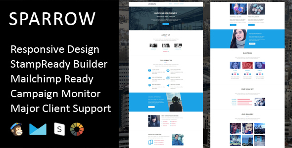 Sparrow - Multipurpose Responsive Email Template + Stampready Builder icon
