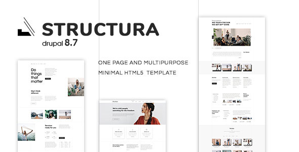 Structura - One Page And Multipurpose Minimal Drupal Theme icon