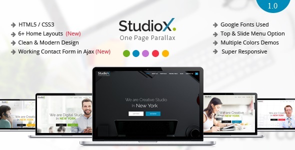 StudioX - One Page Parallax Joomla Template icon