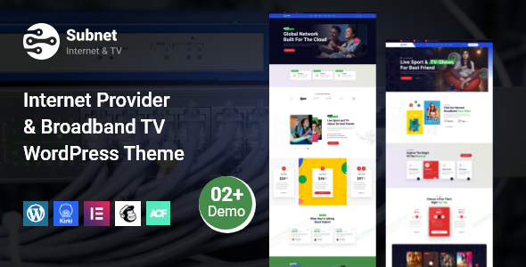Subnet - Internet Provider & Broadband TV WordPress Theme icon