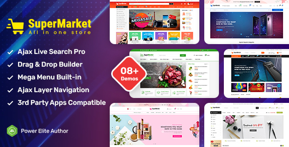 SuperMarket - Responsive Drag & Drop Sectioned Bootstrap 4 Shopify Theme icon