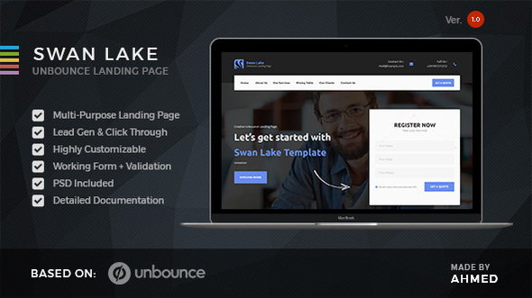 Swan Lake - Marketing Unbounce Template icon