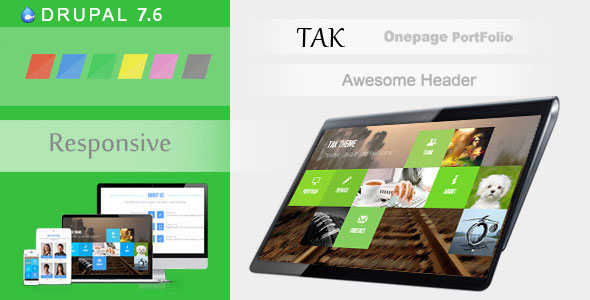 TAK - Responsive Onepage Portfolio Drupal 7.6 Theme icon