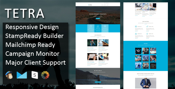 TETRA - Multipurpose Responsive Email Template + Stampready Builder icon