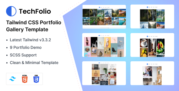 TechFolio - HTML & Tailwind CSS Portfolio Template icon