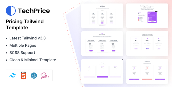 Techprice - Tailwind Pricing Table HTML Template icon