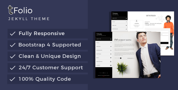 Tfolio - Personal Portfolio & CV / Resume Jekyll Theme icon