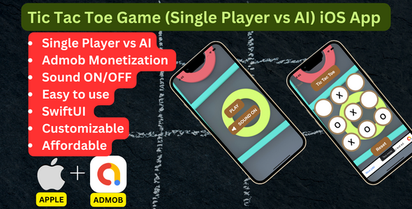 Tic Tac Toe Game (Single Player vs AI) iOS App icon
