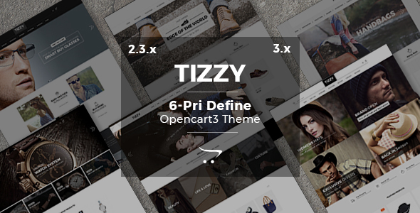 Tizzy - Multipurpose Responsive | Fashion | Watch | Bag | Shoes | Hat And Sunglasses Opencart 3.X icon