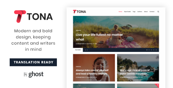 Tona - Content Focused Blog And Magazine Ghost Theme icon