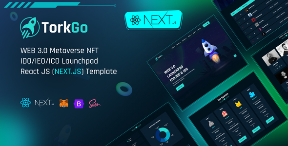 TorkGo – Metaverse Web3.0 IDO/INO launchpad React js, Next.js Template icon