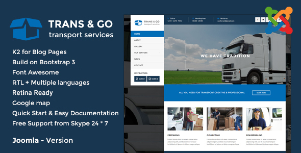 TransGo - Transport & Logistics Joomla Template icon