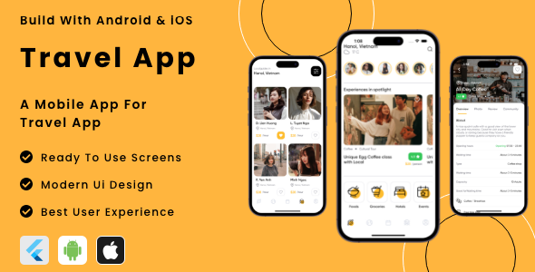 Travel app - Flutter Mobile App Template icon