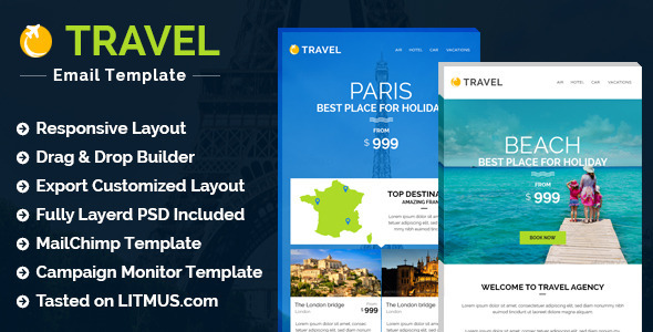 Travel/Hotel E-newsletter + Builder Access icon
