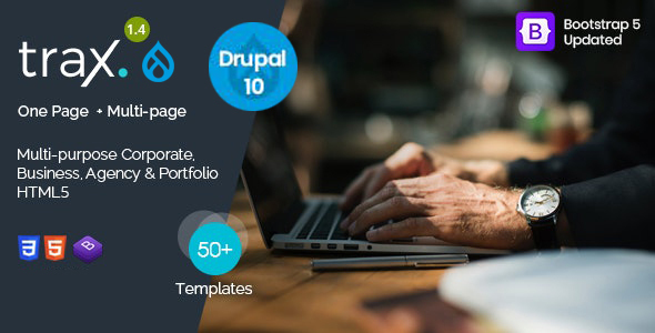 Trax - Multi-Purpose and One Page Drupal 10 Parallax icon