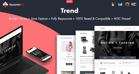 Trend - Responsive Email + Online Template Builder icon